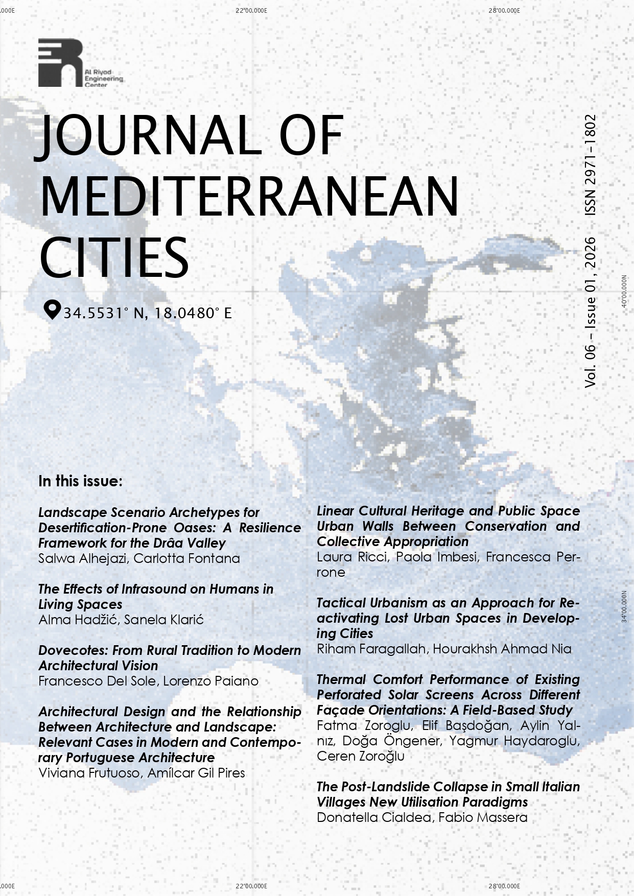 					View Vol. 6 No. 1 (2026): Journal of Mediterranean Cities
				